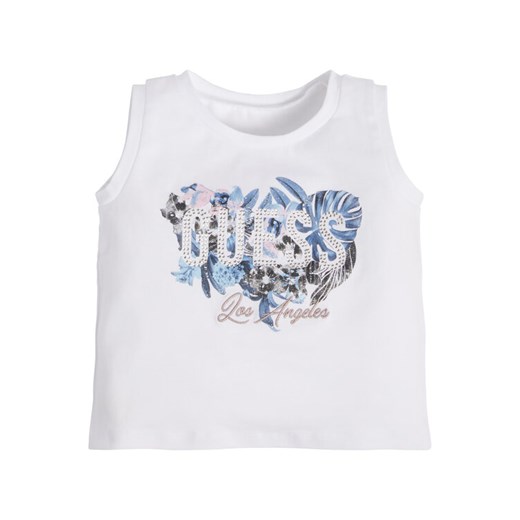 Guess Top K3GI28 K6YW1 Biały Regular Fit ze sklepu MODIVO w kategorii Bluzki dziewczęce - zdjęcie 181149467