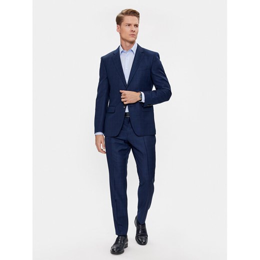 Boss Garnitur H-Huge 50509502 Granatowy Slim Fit ze sklepu MODIVO w kategorii Garnitury męskie - zdjęcie 181150607