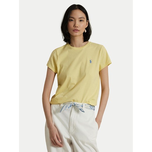 Polo Ralph Lauren T-Shirt 211898698033 Żółty Straight Fit ze sklepu MODIVO w kategorii Bluzki damskie - zdjęcie 181151308
