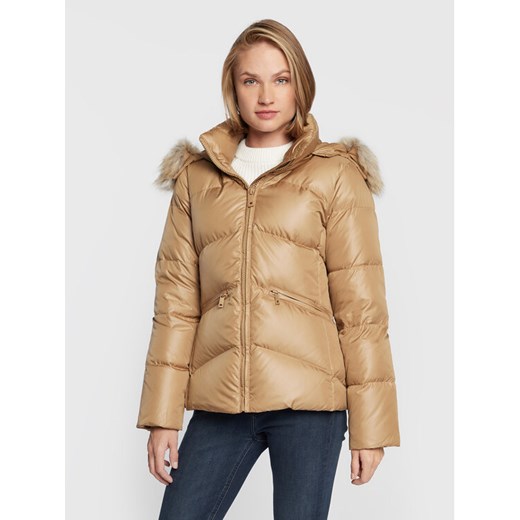 Calvin Klein Kurtka puchowa Essentail K20K204952 Beżowy Regular Fit ze sklepu MODIVO w kategorii Kurtki damskie - zdjęcie 181151455