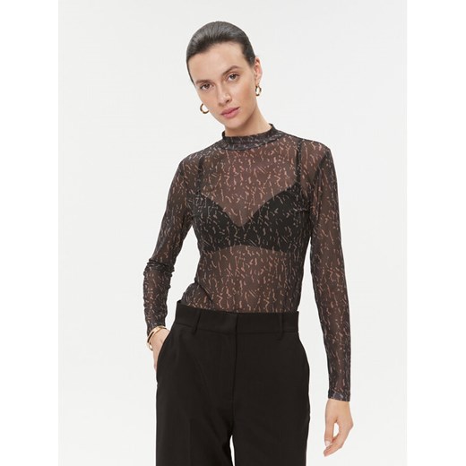 Vila Bluzka 14088372 Czarny Slim Fit ze sklepu MODIVO w kategorii Bluzki damskie - zdjęcie 181155379