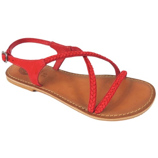 Sandały GENOVEVA Różowe intershoe brazowy sandały