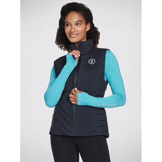 Skechers Bezrękawnik Goshield Everyday Vest JA7 Czarny Regular Fit Skechers XS MODIVO
