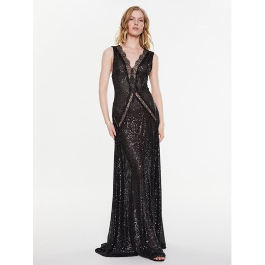 Elisabetta Franchi Sukienka wieczorowa AB-366-32E2-V740 Czarny Regular Fit ze sklepu MODIVO w kategorii Sukienki - zdjęcie 181160067