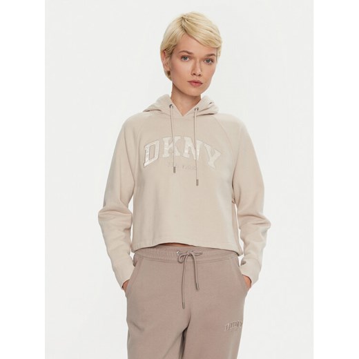 DKNY Sport Bluza DP4T9811 Écru Regular Fit ze sklepu MODIVO w kategorii Bluzy damskie - zdjęcie 181161637