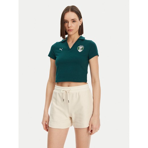 Puma Polo Harry Potter 630097 Zielony Regular Fit ze sklepu MODIVO w kategorii Bluzki damskie - zdjęcie 181162005