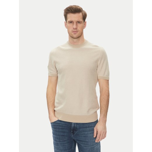 BOSS Sweter Jianfranco 50537642 Biały Regular Fit ze sklepu MODIVO w kategorii Swetry męskie - zdjęcie 181162538
