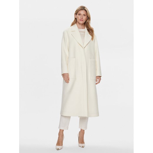 Boss Płaszcz wełniany Caridi 50510308 Écru Relaxed Fit ze sklepu MODIVO w kategorii Płaszcze damskie - zdjęcie 181162626