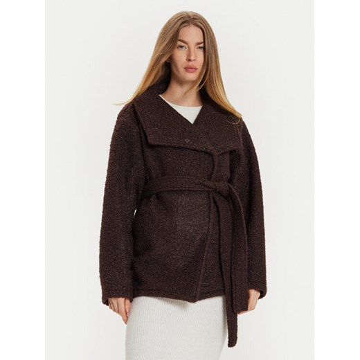 Gina Tricot Płaszcz zimowy 24039 Brązowy Oversize ze sklepu MODIVO w kategorii Płaszcze damskie - zdjęcie 181163649