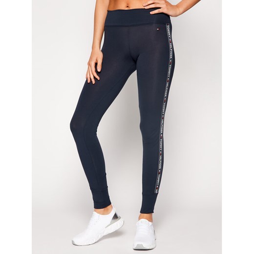 Tommy Hilfiger Legginsy UW0UW00563 Granatowy Slim Fit ze sklepu MODIVO w kategorii Spodnie damskie - zdjęcie 181166887