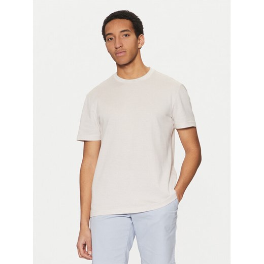 Calvin Klein T-Shirt K10K114166 Beżowy Regular Fit ze sklepu MODIVO w kategorii T-shirty męskie - zdjęcie 181167186