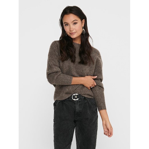 ONLY Sweter 15168705 Brązowy Regular Fit ze sklepu MODIVO w kategorii Swetry damskie - zdjęcie 181167448
