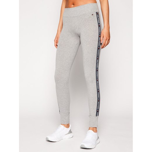 Tommy Hilfiger Legginsy UW0UW00563 Szary Slim Fit ze sklepu MODIVO w kategorii Spodnie damskie - zdjęcie 181169617