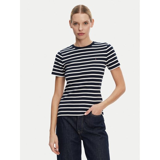Tommy Hilfiger T-Shirt New Cody WW0WW40587 Granatowy Slim Fit Tommy Hilfiger XXS MODIVO