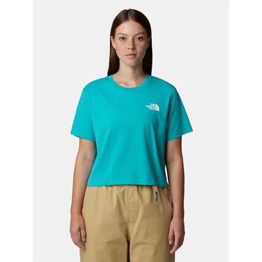 The North Face T-Shirt Simple Dome NF0A87U4 Niebieski Loose Fit ze sklepu MODIVO w kategorii Bluzki damskie - zdjęcie 181174675
