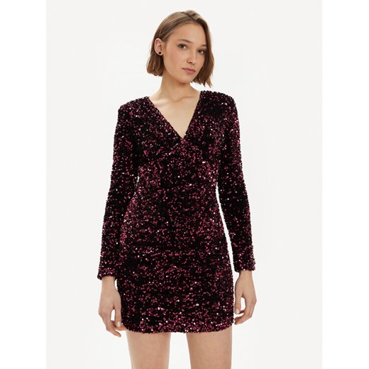 Gina Tricot Sukienka koktajlowa 21349 Bordowy Slim Fit Gina Tricot XS MODIVO