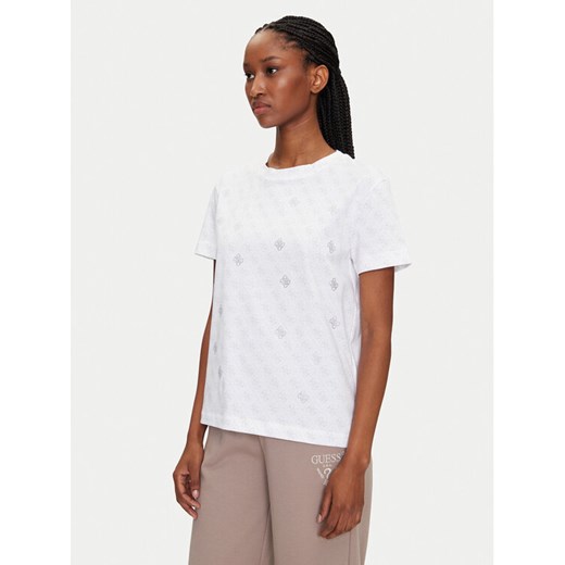 Guess T-Shirt V5GI16 I3Z14 Biały Regular Fit ze sklepu MODIVO w kategorii Bluzki damskie - zdjęcie 181175689