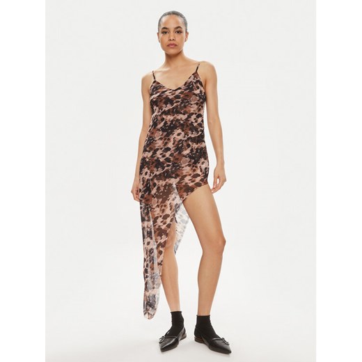 One Teaspoon Sukienka letnia Goldie 26320 Brązowy Slim Fit ze sklepu MODIVO w kategorii Sukienki - zdjęcie 181178528