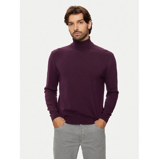 United Colors Of Benetton Golf 10CVU2519 Fioletowy Regular Fit ze sklepu MODIVO w kategorii Swetry męskie - zdjęcie 181178648