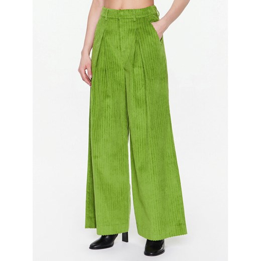 Gestuz Spodnie materiałowe Megan 10906751 Zielony Relaxed Fit ze sklepu MODIVO w kategorii Spodnie damskie - zdjęcie 181181066