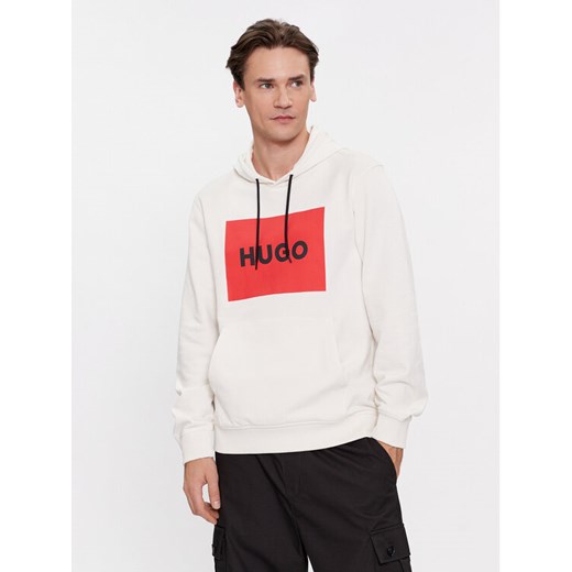 Hugo Bluza Duratschi223 50473168 Écru Regular Fit ze sklepu MODIVO w kategorii Bluzy męskie - zdjęcie 181185505