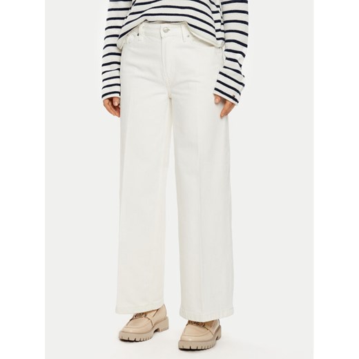 Tommy Hilfiger Kuloty WW0WW44330 Biały Regular Fit ze sklepu MODIVO w kategorii Spodnie damskie - zdjęcie 181187806