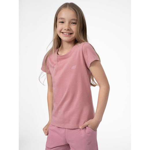 4F T-Shirt 4FJSS23TTSHF279 Różowy Regular Fit 164 MODIVO