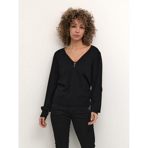 Cream Bluzka Crvillea Vneck 10611836 Czarny Feminine Fit ze sklepu MODIVO w kategorii Bluzki damskie - zdjęcie 181189618