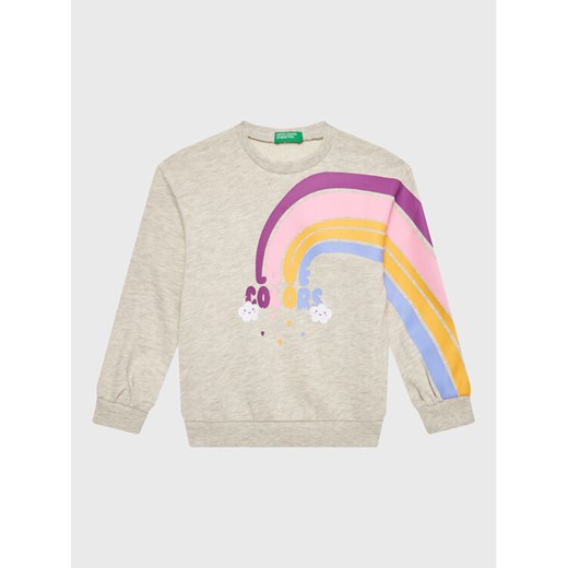 United Colors Of Benetton Bluza 3J68G107W Szary Regular Fit ze sklepu MODIVO w kategorii Bluzy i swetry - zdjęcie 181191809