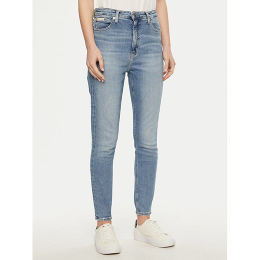 Calvin Klein Jeans Jeansy J20J224486 Błękitny Super Skinny Fit ze sklepu MODIVO w kategorii Jeansy damskie - zdjęcie 181193978