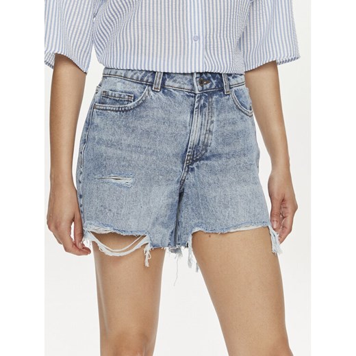 Noisy May Szorty jeansowe Lou 27029402 Niebieski Straight Fit ze sklepu MODIVO w kategorii Szorty - zdjęcie 181195509