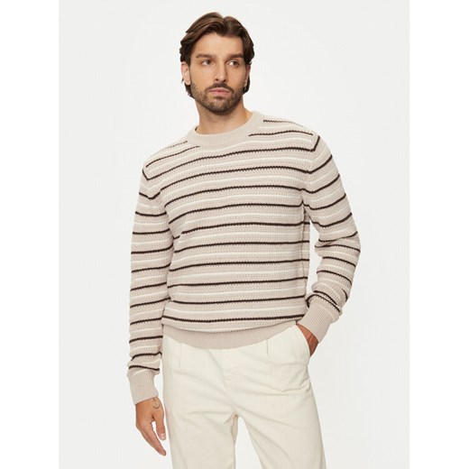 Jack&Jones Sweter Bronx 12264080 Beżowy Regular Fit ze sklepu MODIVO w kategorii Swetry męskie - zdjęcie 181196268