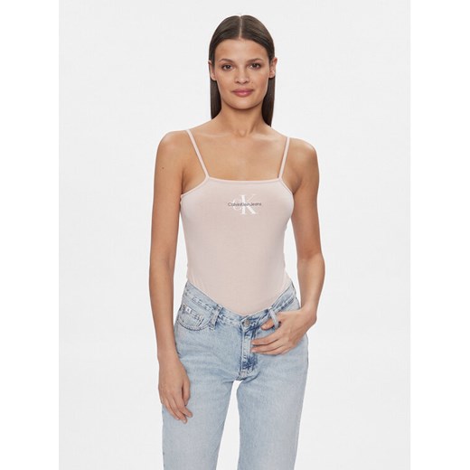 Calvin Klein Jeans Body Monologo J20J223421 Różowy Slim Fit XL MODIVO