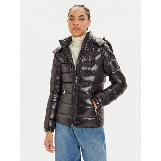 Tommy Jeans Kurtka puchowa DW0DW19926 Czarny Regular Fit ze sklepu MODIVO w kategorii Kurtki damskie - zdjęcie 181200446