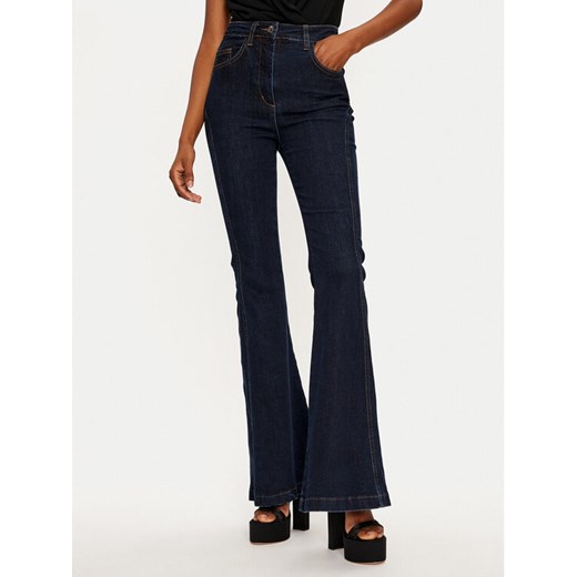 Rinascimento Jeansy 1000768864325 Granatowy Wide Leg ze sklepu MODIVO w kategorii Jeansy damskie - zdjęcie 181201148