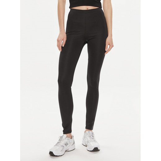 Gina Tricot Legginsy 21522 Czarny Slim Fit ze sklepu MODIVO w kategorii Spodnie damskie - zdjęcie 181203219
