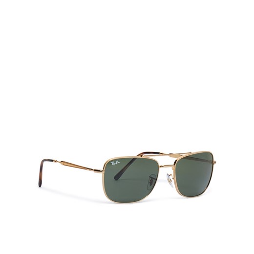 Ray-Ban Okulary przeciwsłoneczne 0RB3755 001/31 Zielony ze sklepu MODIVO w kategorii Okulary przeciwsłoneczne męskie - zdjęcie 181203336