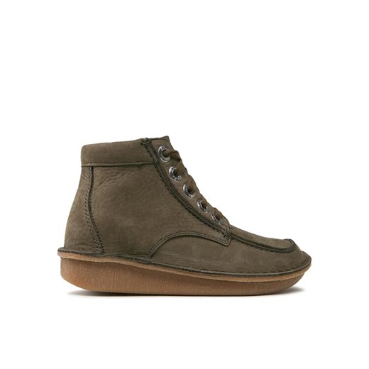 Clarks Botki Funny Cedar 261738864 Khaki ze sklepu MODIVO w kategorii Botki - zdjęcie 181206725