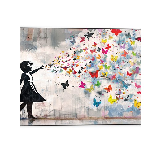 Orangewallz Druk artystyczny "Balloon Girl" w ramce - 90 x 60 cm Orangewallz 60x90 cm Limango Polska wyprzedaż