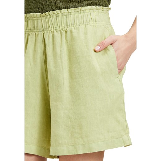 CARTOON Lniane szorty w kolorze jasnozielonym Cartoon 40 okazja Limango Polska