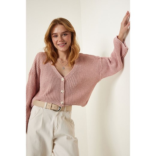 Happiness Istanbul Kardigan w kolorze jasnoróżowym ze sklepu Limango Polska w kategorii Swetry damskie - zdjęcie 181210987