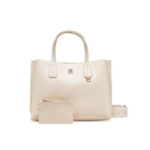 Tommy Hilfiger Torebka Th Distinct Mini Tote AW0AW17192 Beżowy ze sklepu MODIVO w kategorii Torebki damskie - zdjęcie 181212845