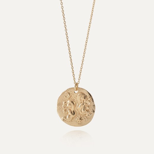 Srebrny naszyjnik znak zodiaku - bliźnięta w złotym pokryciu ze sklepu GIORRE w kategorii Naszyjniki - zdjęcie 181213329