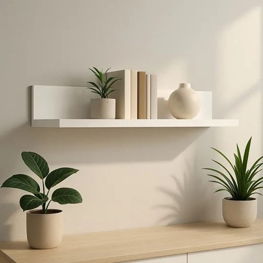Półka W Stylu Minimalistycznym Dąb Craft 80 Cm Dagna 9X Elior One Size Edinos.pl