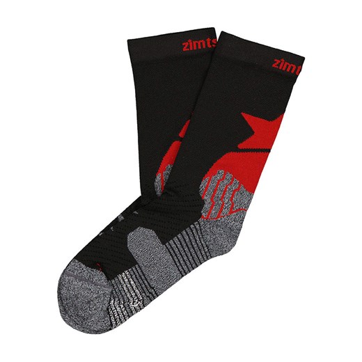 Zimtstern Skarpety sportowe &quot;Techsockz MTB Performance&quot; w kolorze czarno-szaro-czerwonym ze sklepu Limango Polska w kategorii Skarpetki męskie - zdjęcie 181217457