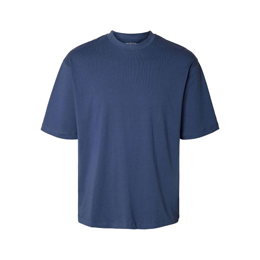 SELECTED HOMME Koszulka w kolorze granatowym ze sklepu Limango Polska w kategorii T-shirty męskie - zdjęcie 181217677
