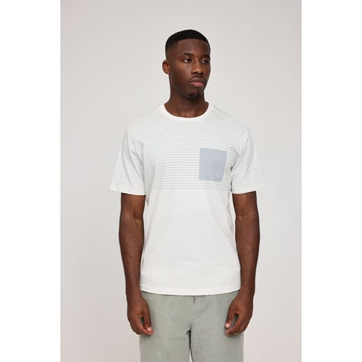 MAZINE Koszulka &quot;Halfway Striped&quot; w kolorze kremowo-błękitnym ze sklepu Limango Polska w kategorii T-shirty męskie - zdjęcie 181217977
