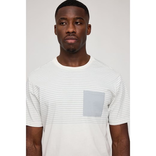 T-shirt męski Mazine biały z krótkimi rękawami 
