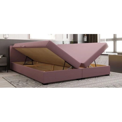 Czarne łóżko tapicerowane dwuosobowe Fionis 3X - 3 rozmiary Elior One Size Edinos.pl