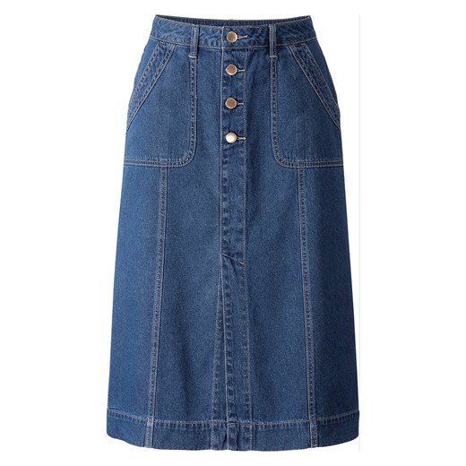 Spódnica Witt Weiden bawełniana niebieska midi 